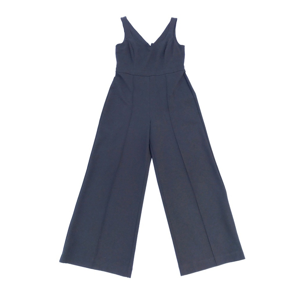 Black Jumper Overall with Front Pleats